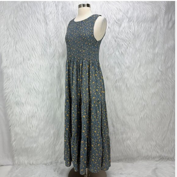Natural Life Emmie Smocked Maxi Dress Tiered Floral Cottagecore Coastal Cowgirl - Picture 12 of 16